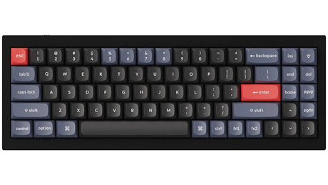 Keychron Q7 QMK VIA custom mechanical keyboard 70 percent layout full aluminum black frame for Mac Windows iOS RGB backlight with hot swappable Gateron G Pro switch