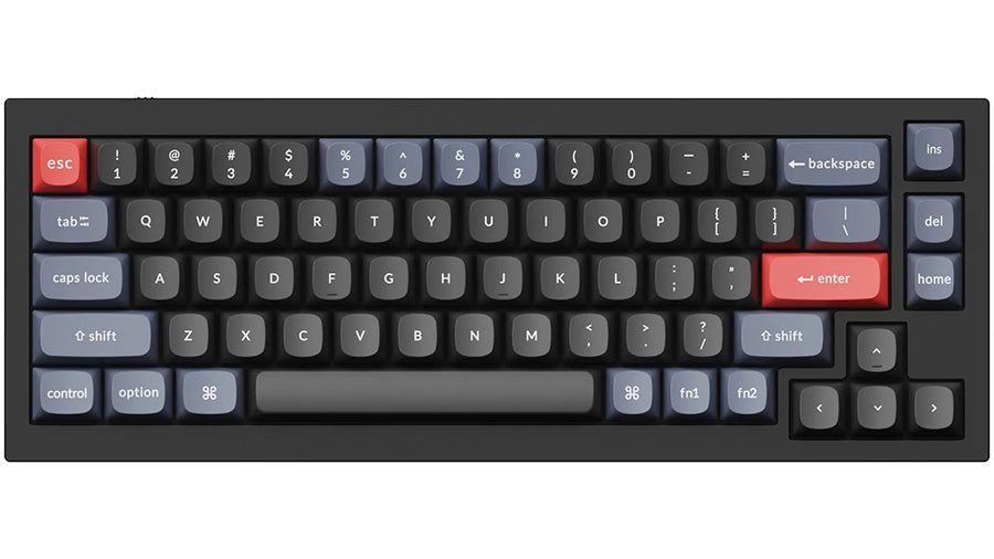 Keychron Q2 QMK VIA custom mechanical keyboard 65 percent layout full aluminum black frame for Mac Windows iOS RGB backlight with hot swappable Gateron G Pro switch