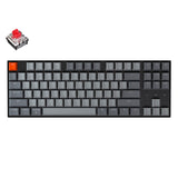 Keychron K8 tenkeyless wireless mechanical keyboard for Mac Windows iOS RGB white backlight with Keychron optical switch red